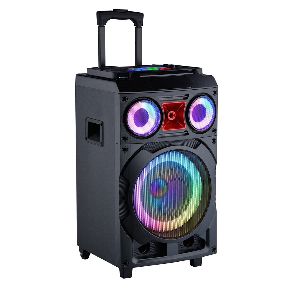 Pyle 10” Portable Wireless BT Speaker System Rechargeable Battery, LED Display