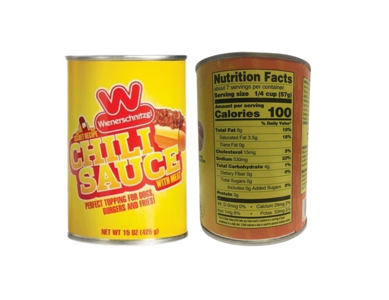 Wienerschnitzel Chili Sauce Secret Recipe with Meat 3 cans Great on Hot Dogs