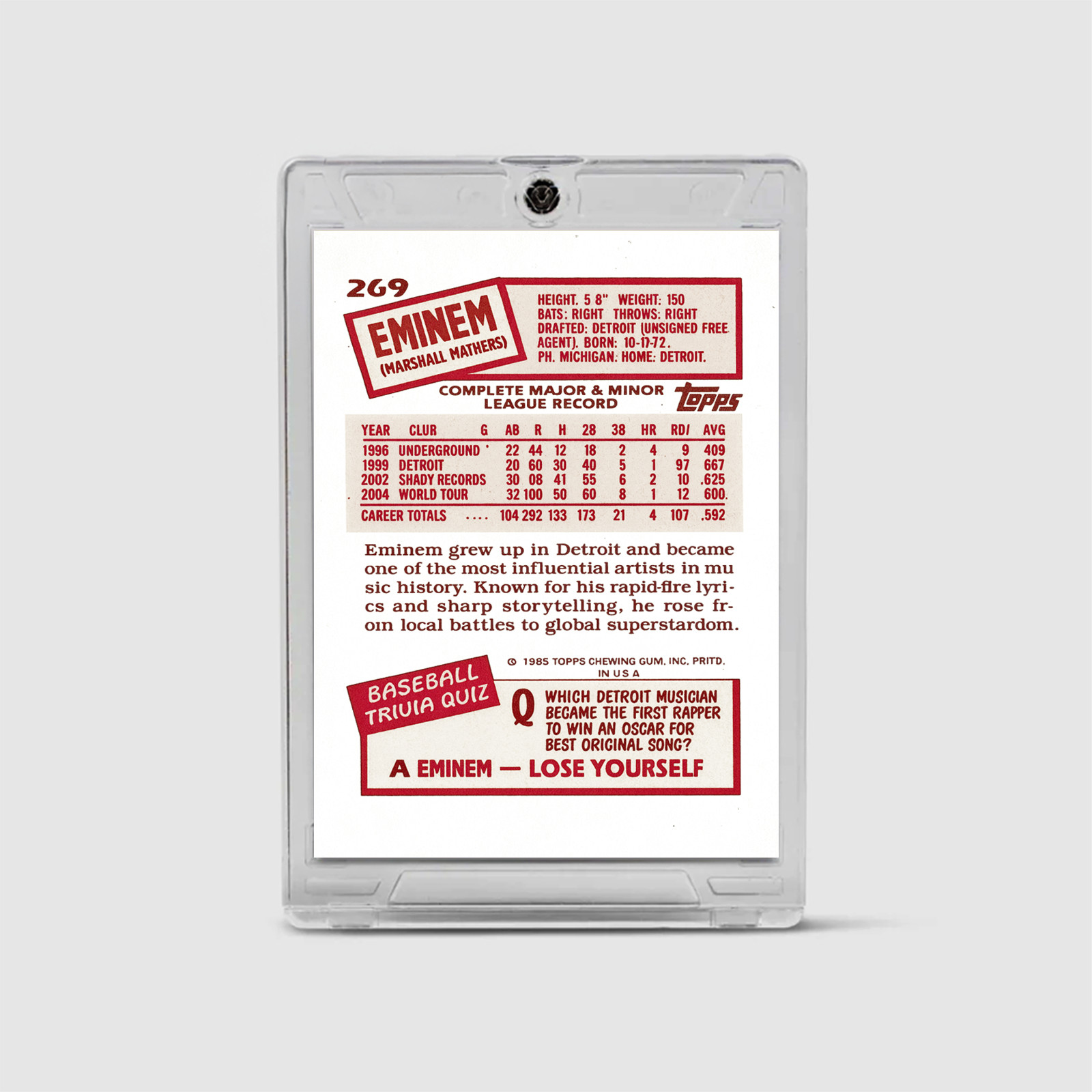 Eminem Slim Shady Marshall Mathers Limited Edition Trading Card Lot of 4