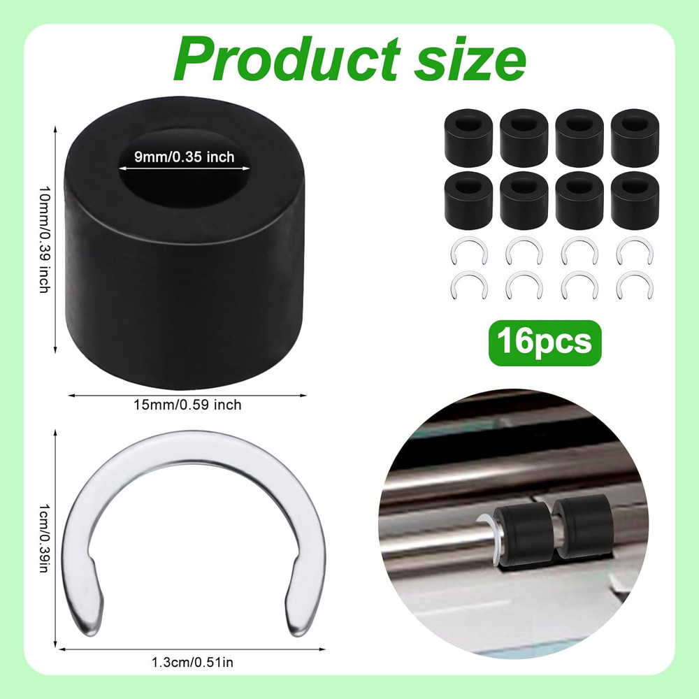 8Pcs Rubber Roller Resolution for Cricut Maker and 8Pcs Rubber Roller Replacemen