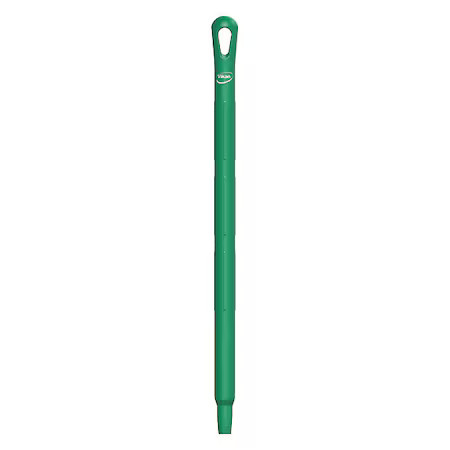 Vikan 29662 Color Coded Handle, 1 1/4 In Dia, Green, Polypropylene