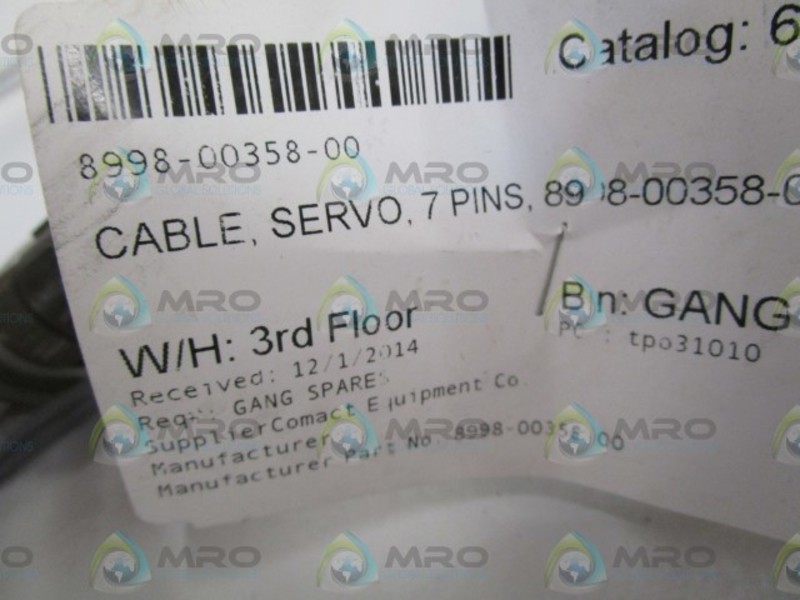 COMACT SERVO CABLE 8998-00358-00 NSNP