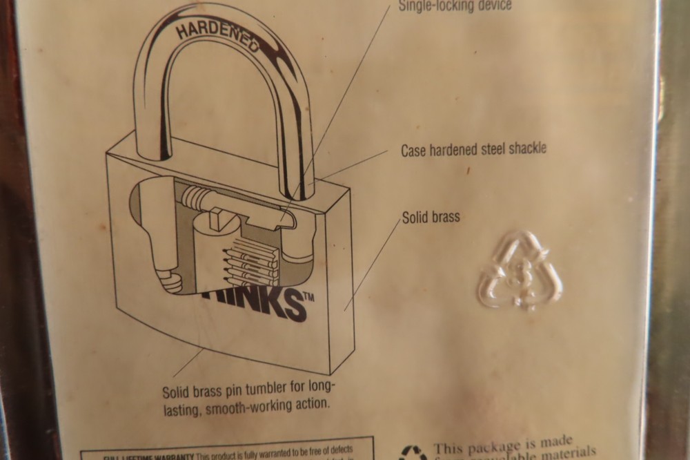 2-PACK Brinks Keyed Alike Padlocks Brass
