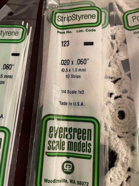 STRIPSTYRENE/ POLYSTYRENE/STYRENE -EVERGREEN SCALE MODELS-VARIOUS SIZES
