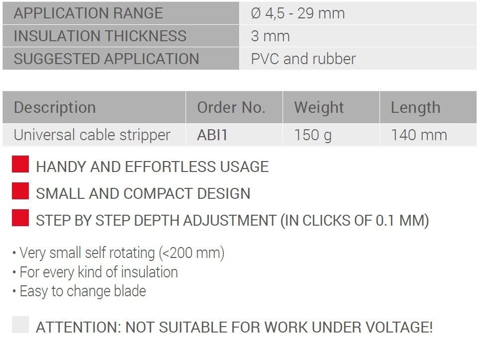 INTERCABLE Universal Cable Stripper ABI1