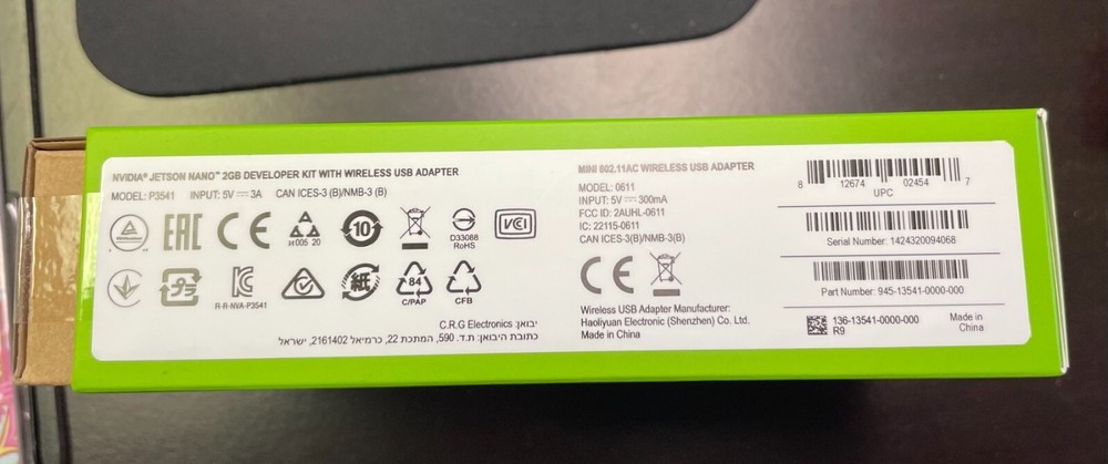[Open Box] Nvidia Jetson Nano 2GB Developer Kit w/ Wireless USB Adapter P3541