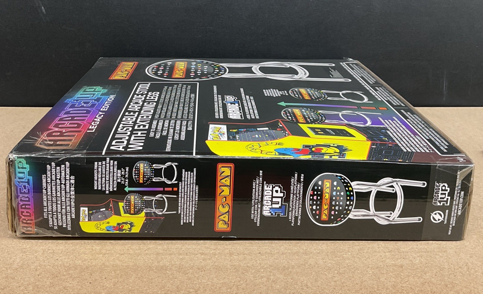 Arcade1Up Legacy Edition PAC-Man Adjustable Arcade Stool With Extending Legs