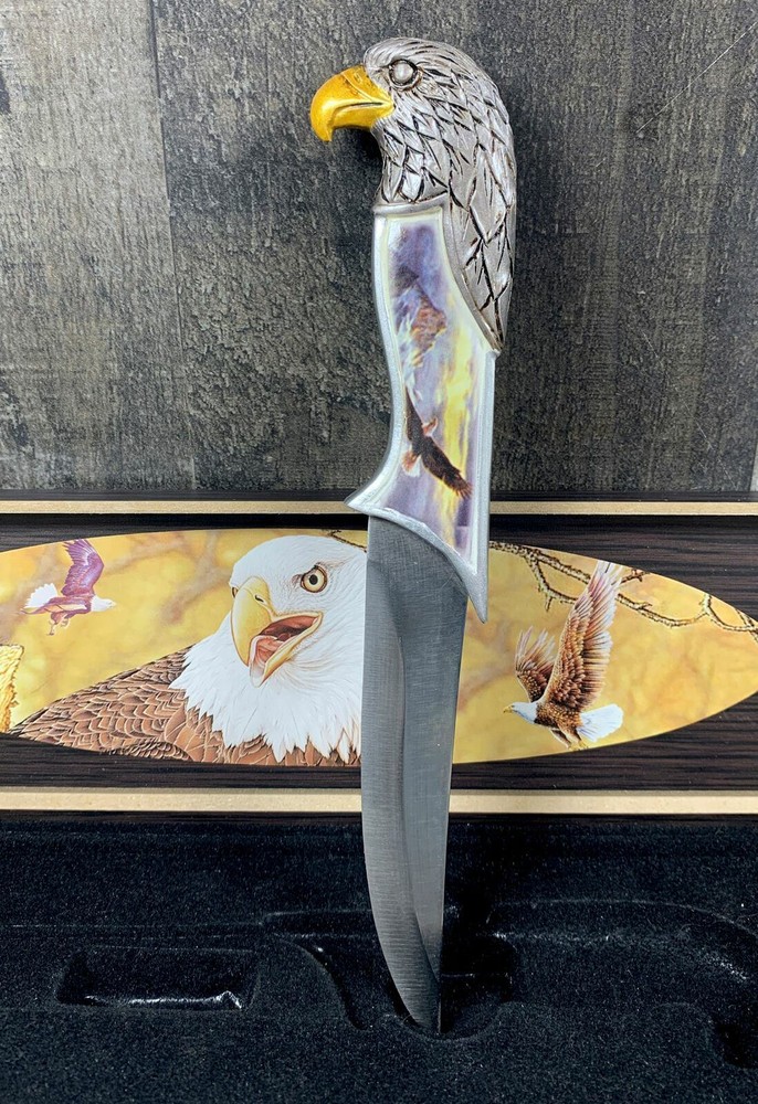 Knife With eagle head handle & Wooden Box