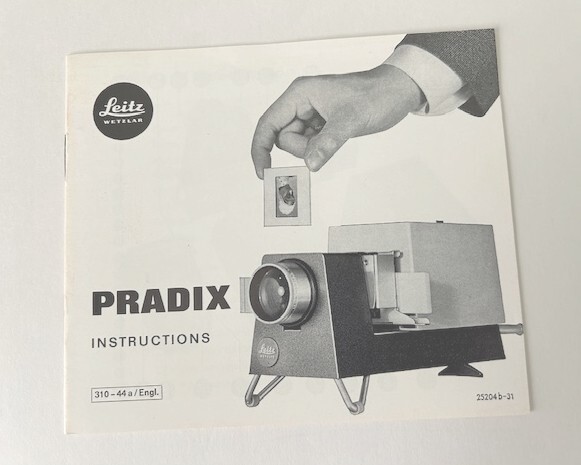 Leitz Pradix Projector Instruction Manual