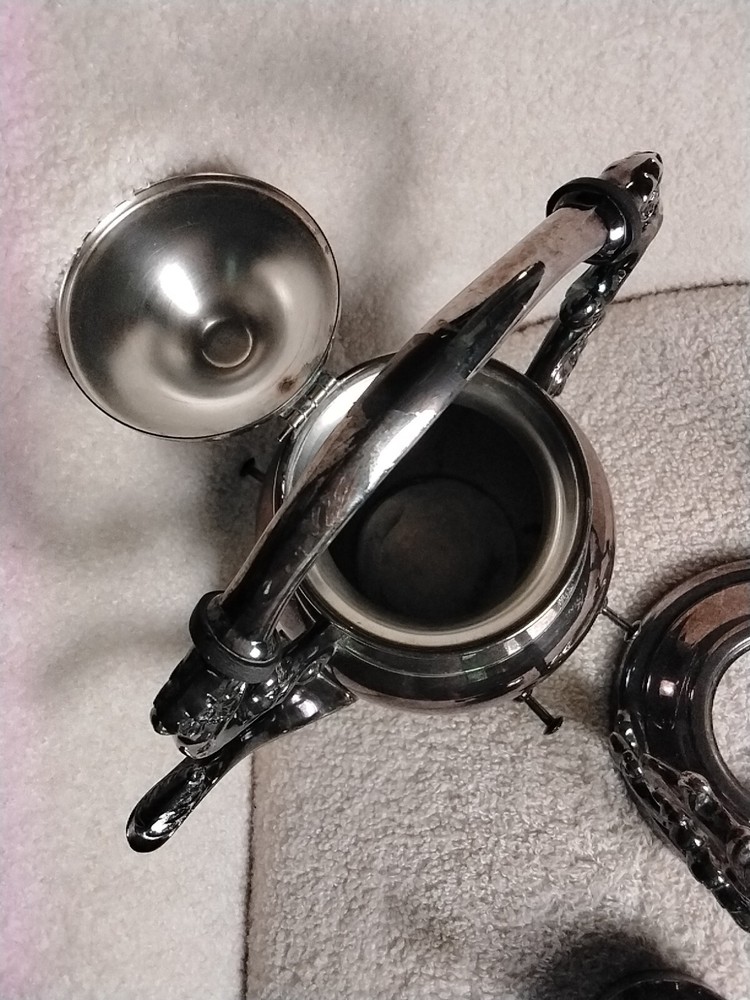 Vintage Silver Plate Teapot on Tilting Stand with Burner WAS $229 NOW SAVE $50!
