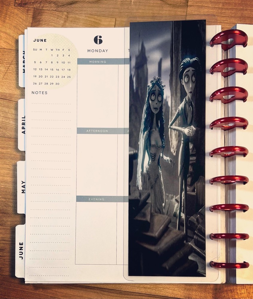 Corpse Bride Short Dashboard Bookmark for use with Happy Planner