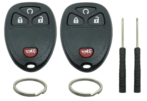 Key Fob Shell Case Replacement Fits for Chevy Silverado Avalanche 4 Buttons B