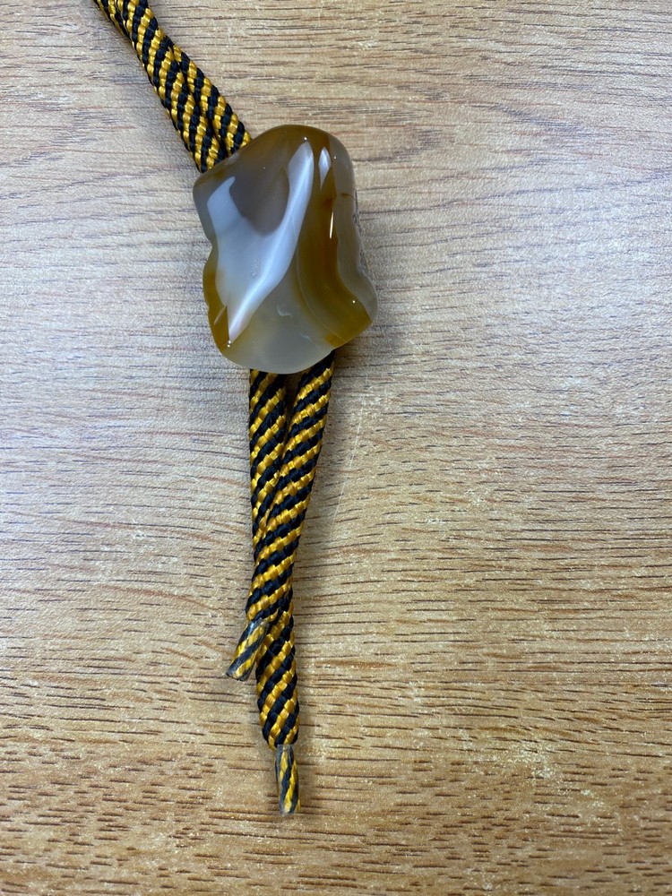 Brown and Beige Stone Bolo Tie