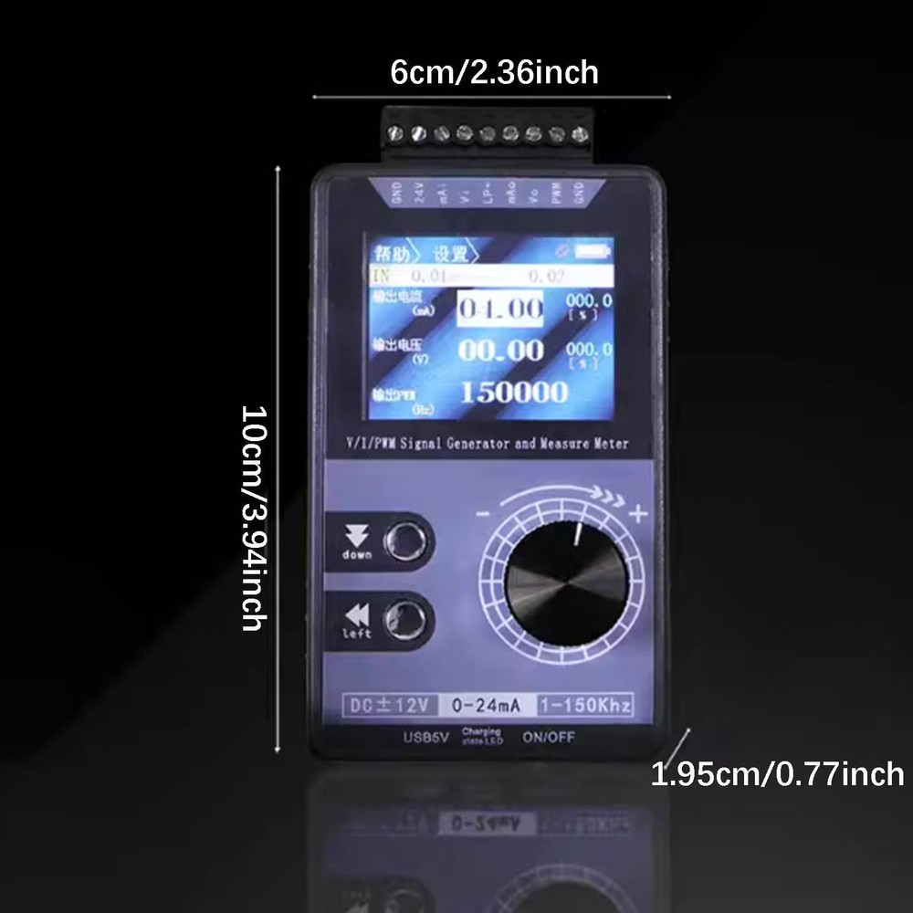 Signal Generator Portable Compact 2inch Color Screen Adjustable Multipurpose