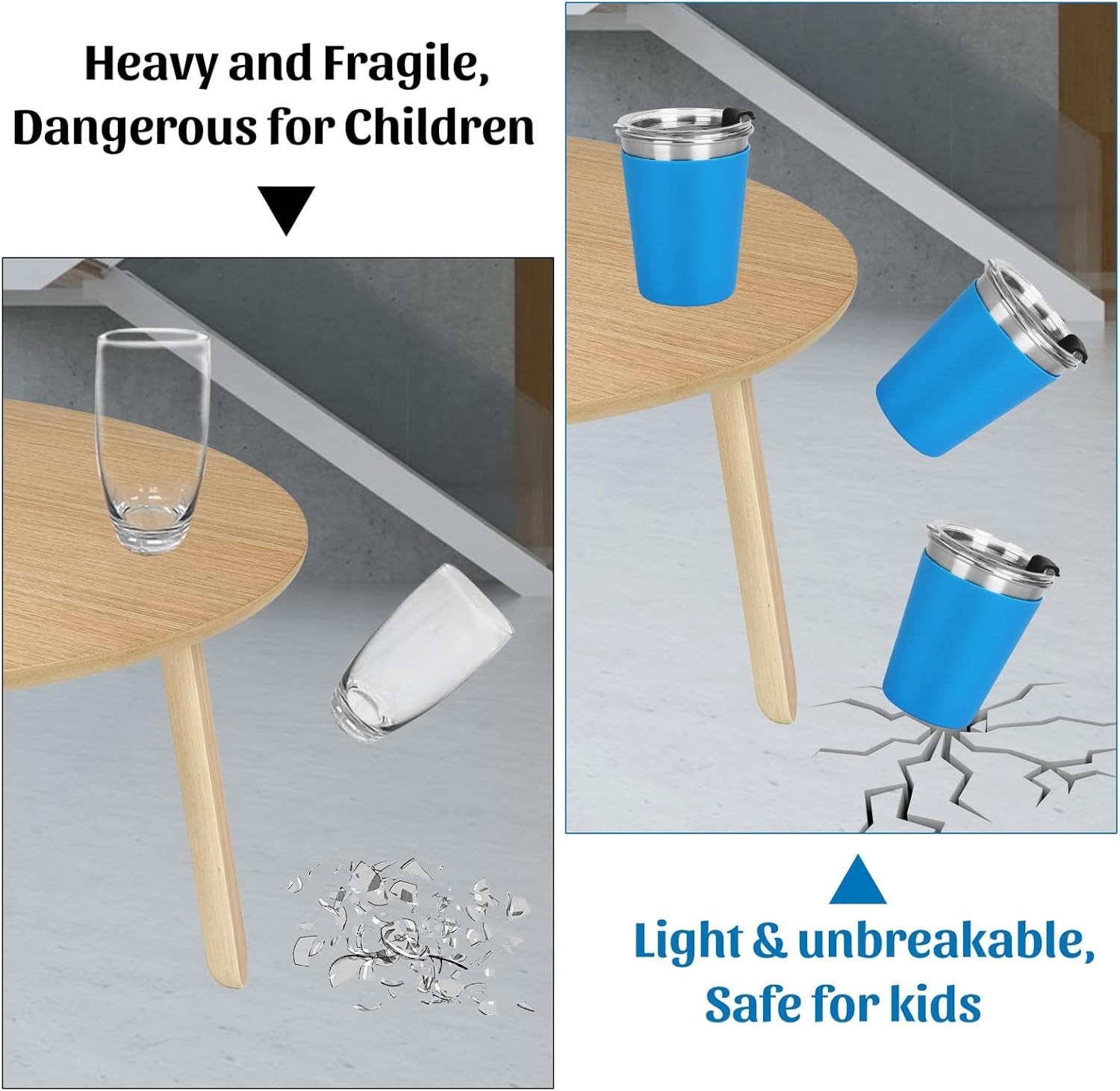 6pack Spill Proof Cups for Kids, 12oz Kids Cups with Straws and Lids Colorful...