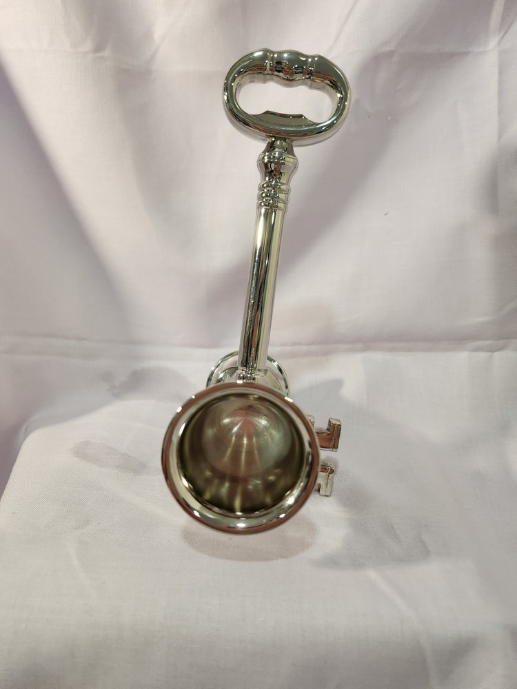 Bar Ware Set, Silver Plated from Neiman Marcus, Corkscrew & Double-Sided Jigger