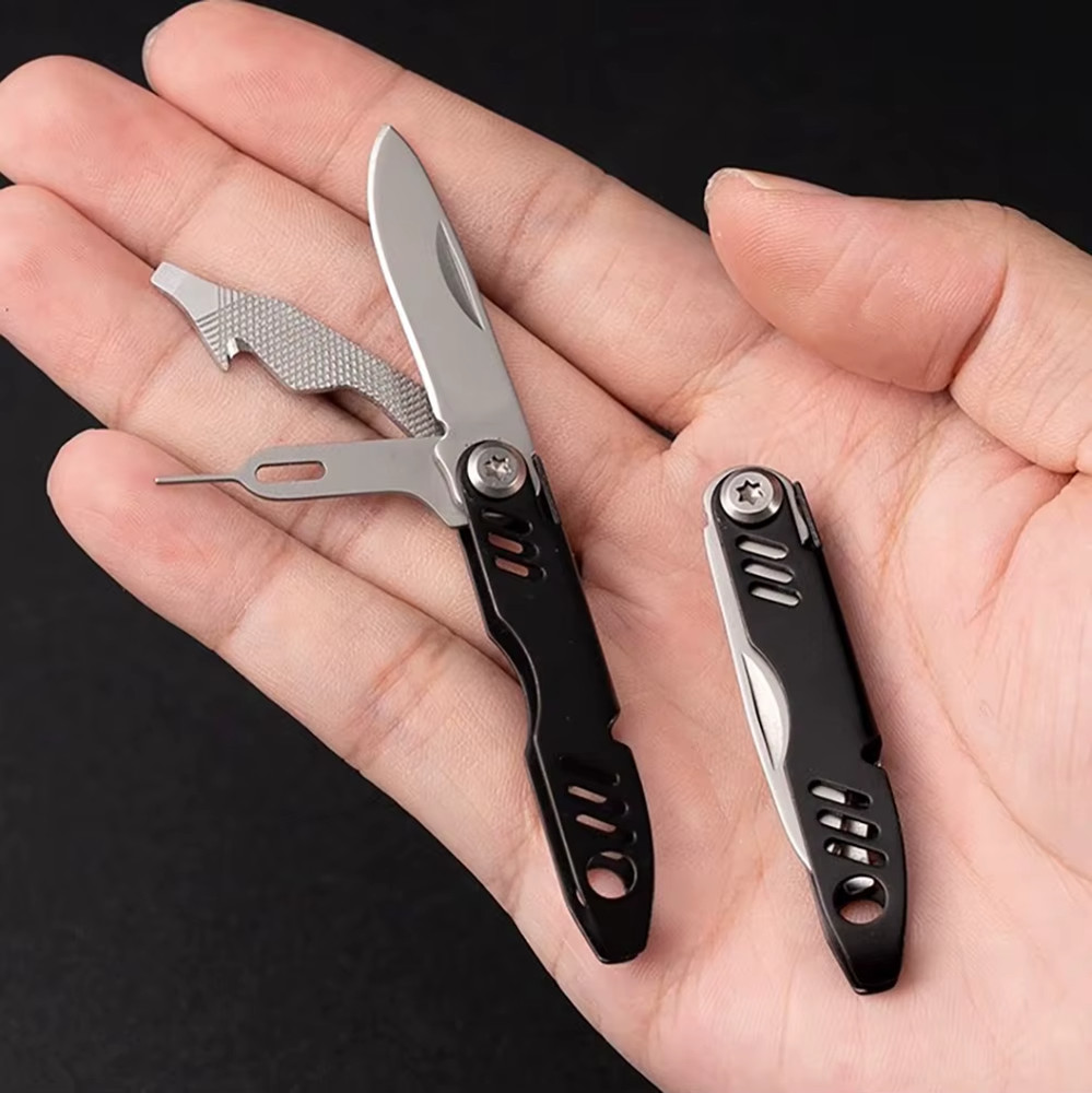 Multi Function Keychain Utility Tool SIM Eject Pin Bottle Opener Portable