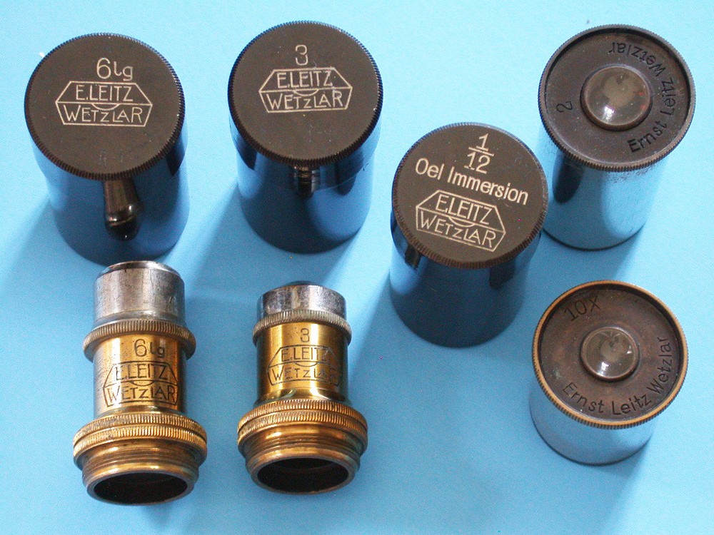 Vintage Leitz Wetzlar Brass Microscope With Case