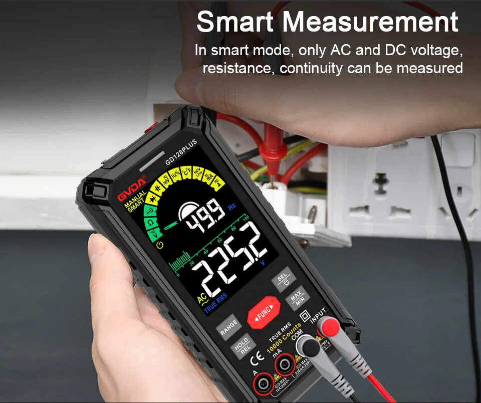 Smart Rechargeable Digital Multimeter True RMS 9999 Voltage Current Multitester