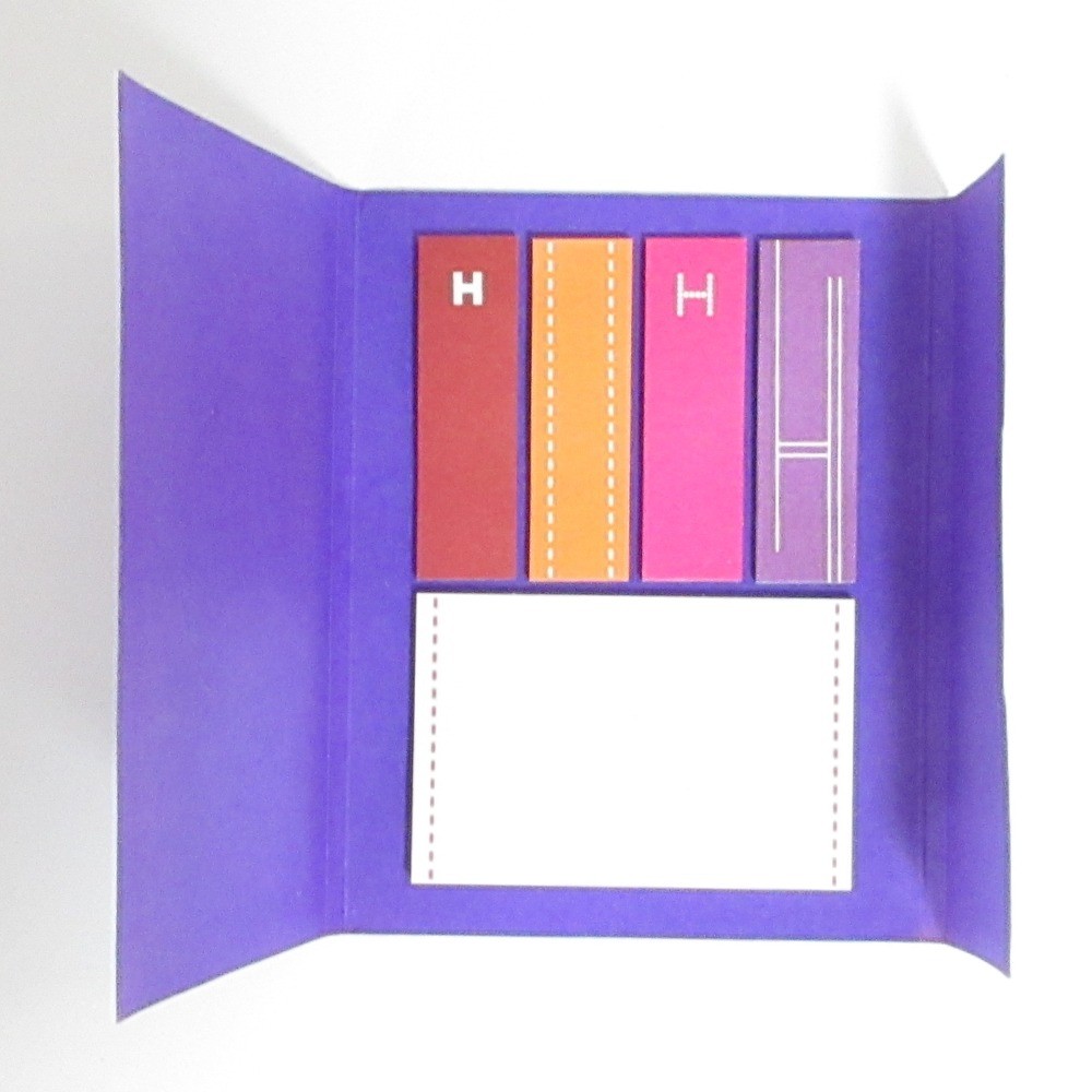 HERMES Post-it Notes, 3-Piece Set, Multicolor Unisex Women USED