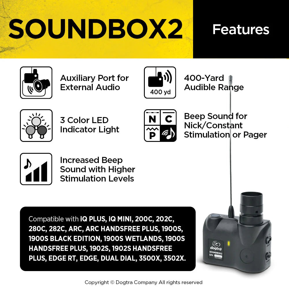 Dogtra Sound Box for Remote Trainers Version 2 Black