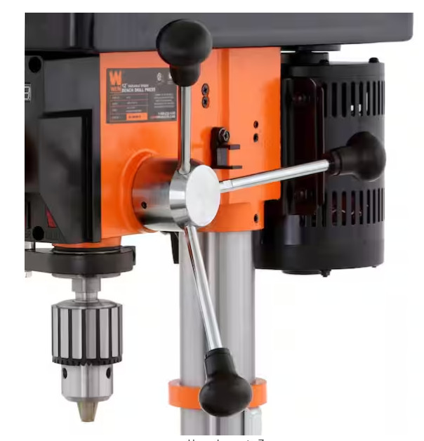 Benchtop Drill Press 5-Amp 12 in. Variable Speed Cast Iron W/ Laser Work Light