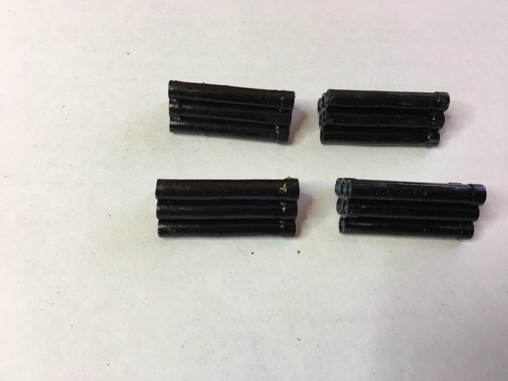 Train Loads: Black  Sewer 6 Pipe Stack 4 Stacks Lot  HO Scale Trains