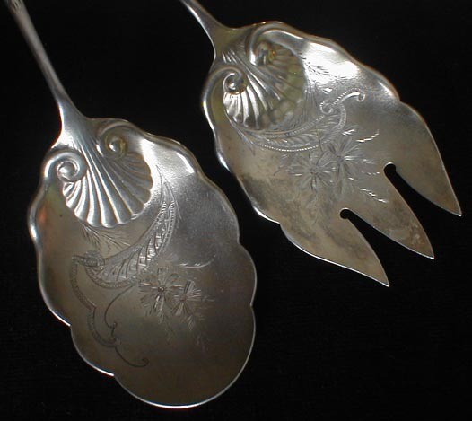 Gorham CHRYSANTHEMUM 2pc salad set - NM