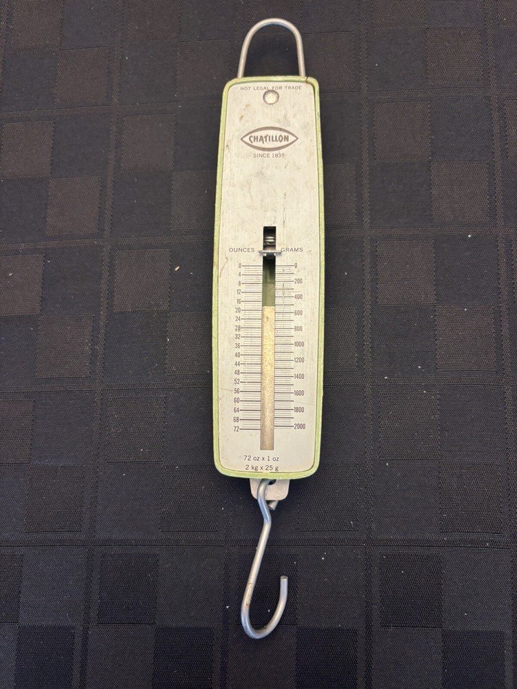 Chatillon Hanging Scale 0-72 ozs. and 0-2000 grams