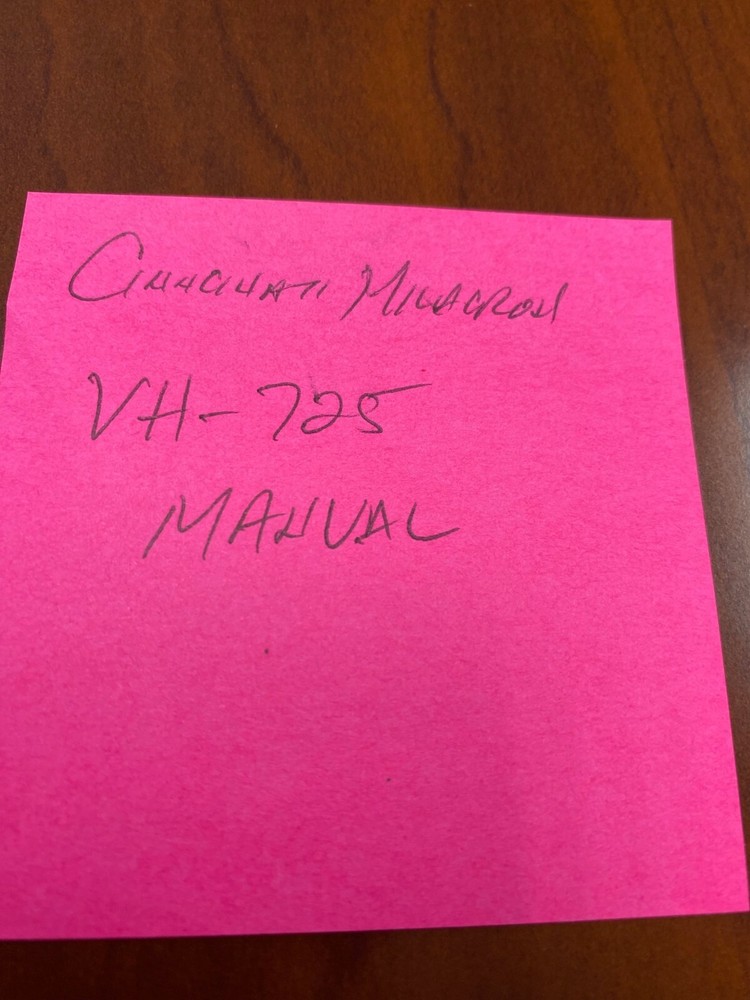 Cincinnati Milacron VH725 User's Manual