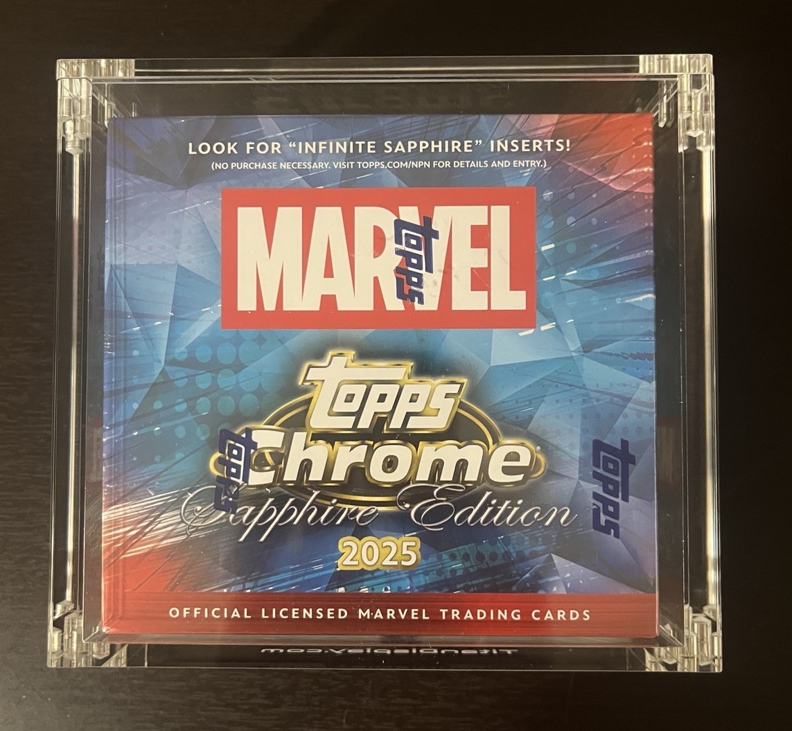 Acrylic Display Case Magnetic Lid FITS 2025 Topps Chrome VeeFriends Sapphire Box