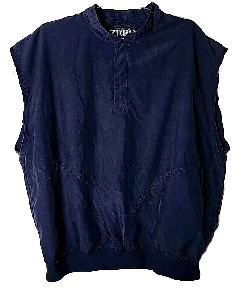 Zero Restriction Men XL Golf Outerwear Microfiber Sport Pullover Blue Vest