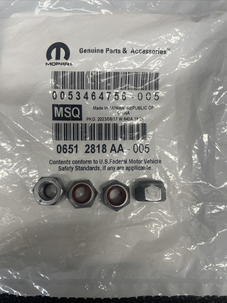 Automatic Transmission Shift Lever Nut Mopar 6512818AA Shift Shaft Nut