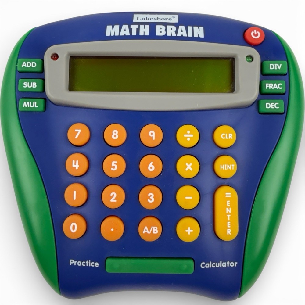 Lakeshore Math Brain Educational Electronic Practice Calculator Handheld, Tested