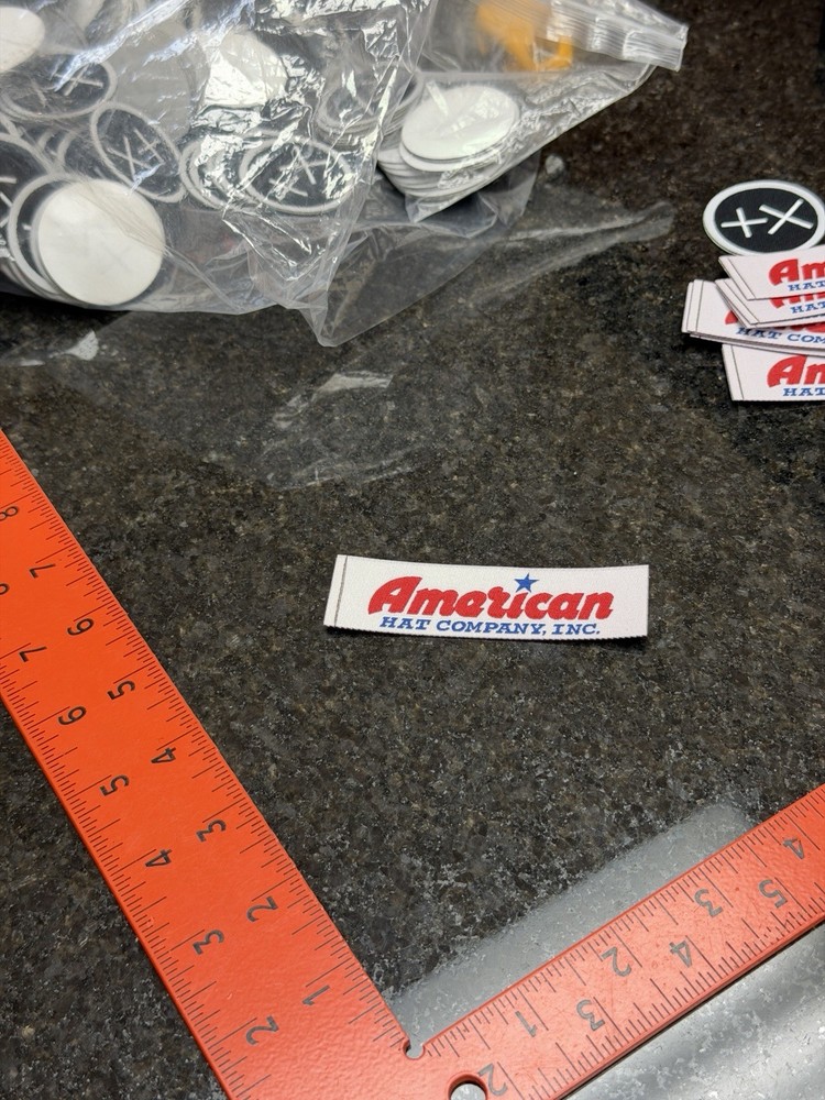 American Hat Co rodeo patch, hat patch. Woven patch with adhesive backing