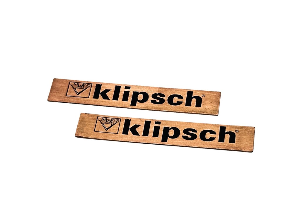 [New] Klipsch Badge Logo Emblem-Solid Copper Look, Pair for Speakers