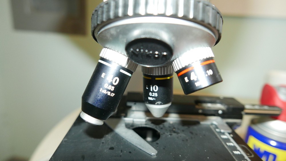 Nikon YS-T Microscope + 3 Objectives Fine Focus Issue so AS IS YS