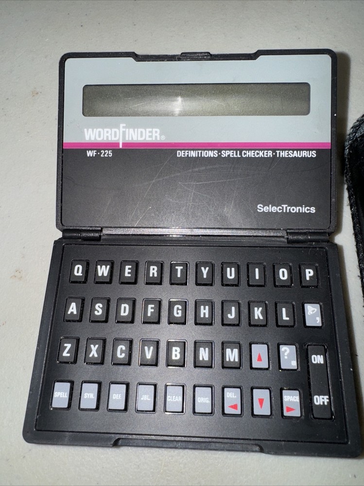 Selectronics Wordfinder WF-225 Definitions Spell Checker Thesaurus Untested