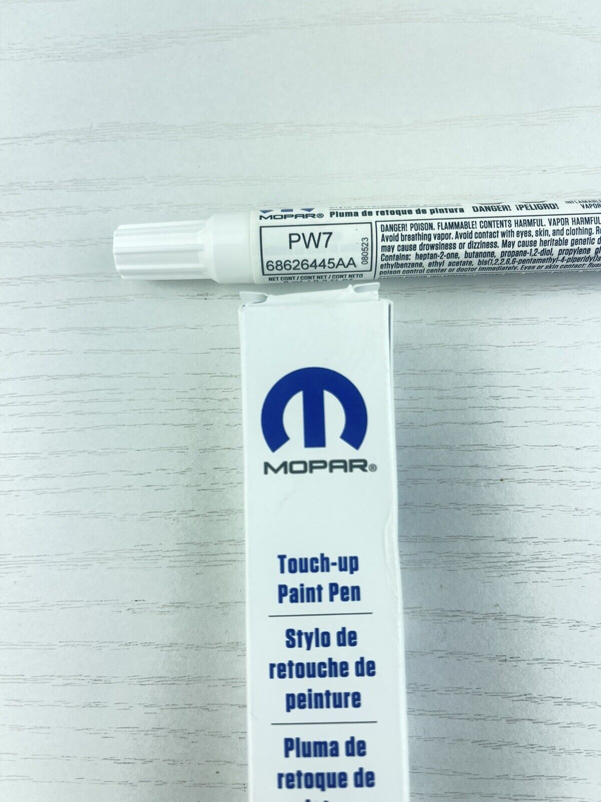 JEEP DODGE CHRYSLER PW7 BRIGHT WHITE CLEAR COAT TOUCH UP PAINT PEN & BRUSH MOPAR