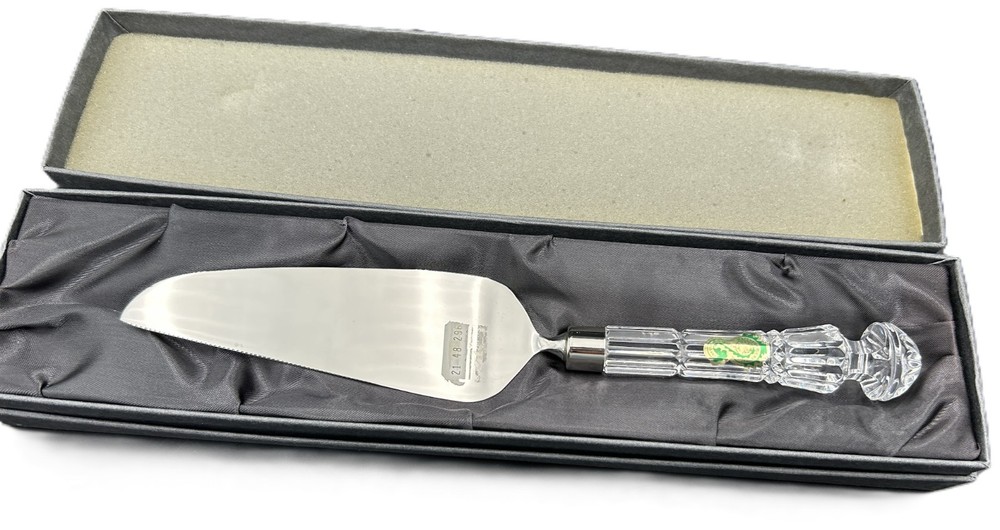 Waterford Crystal Offset Serrated Cake Server New In Box