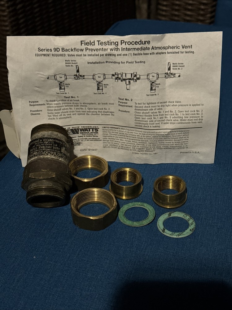 Watts Regulator 9D-M2-3/4 Backflow Preventer