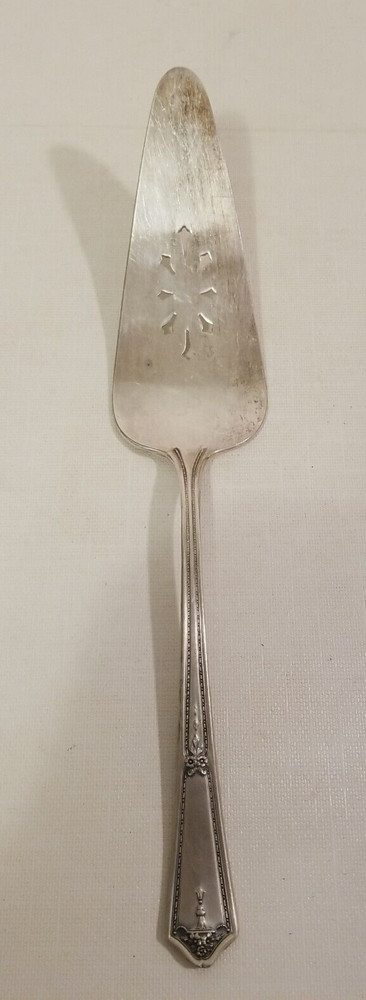 Pierced Cake / Pie Server ~ Bouquet / Vendome Silverplate Flatware 10 3/8"
