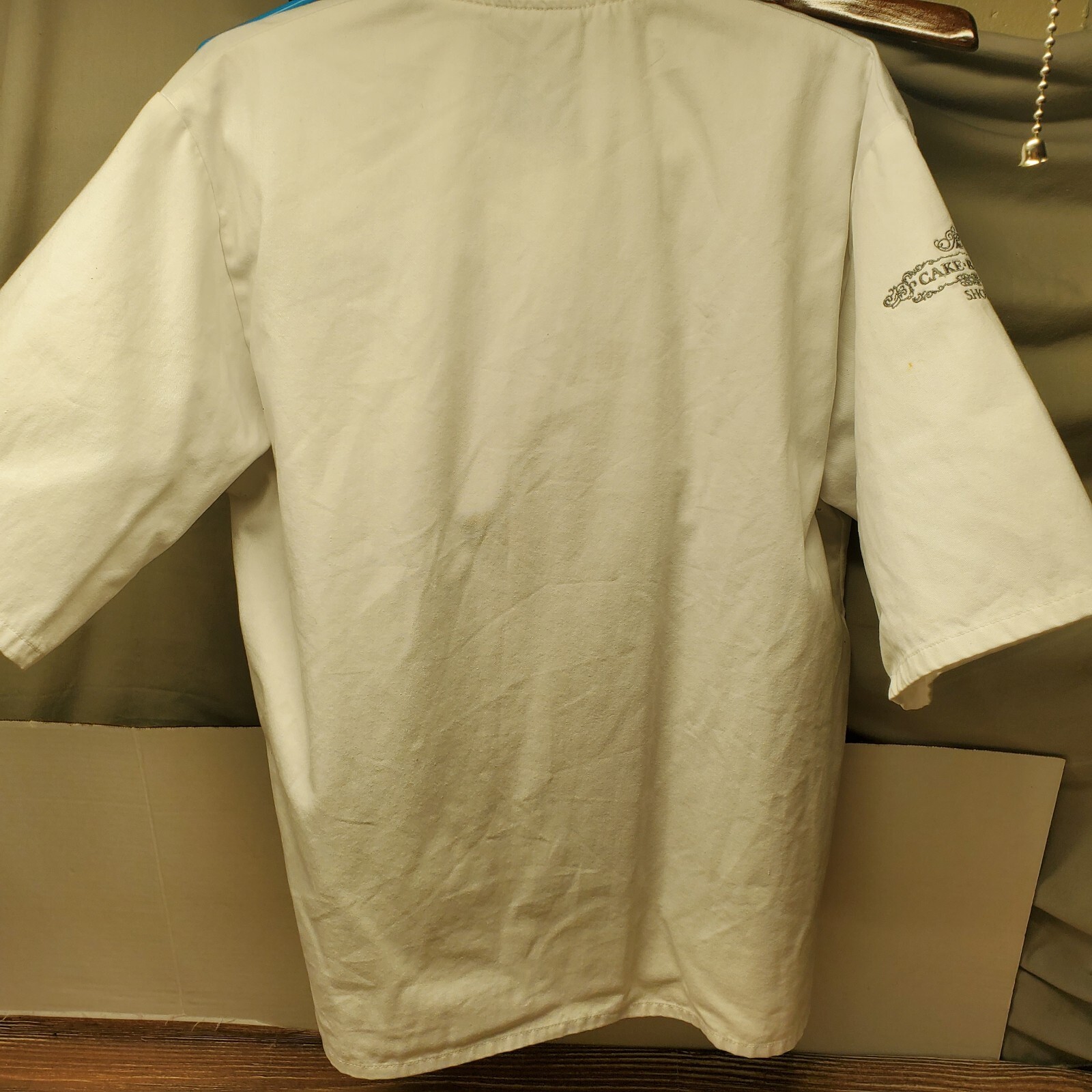 Happy Chef Size Medium White Bakery Shirt Jacket Cake Bake Cook