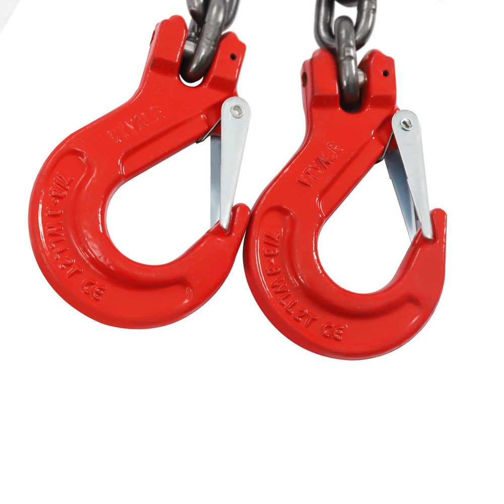 5T Chain Sling Mining Lifting Moving Link Hoisting Crane Self-locking Hook 10FT