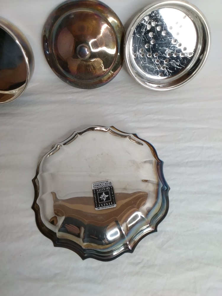 VTG Silver Chipendale Tea Strainer An Dish