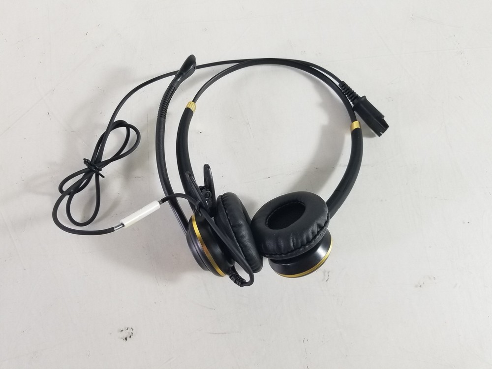Discover D712 Dual Speaker Wired Office Headset with Case