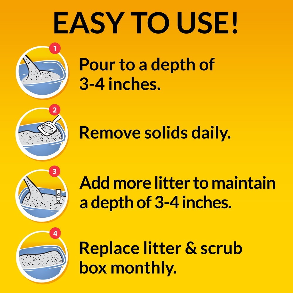 Multi-Cat Clumping Kitty Litter 4-In-1 Strength Deodorizing 35 Pound Pail