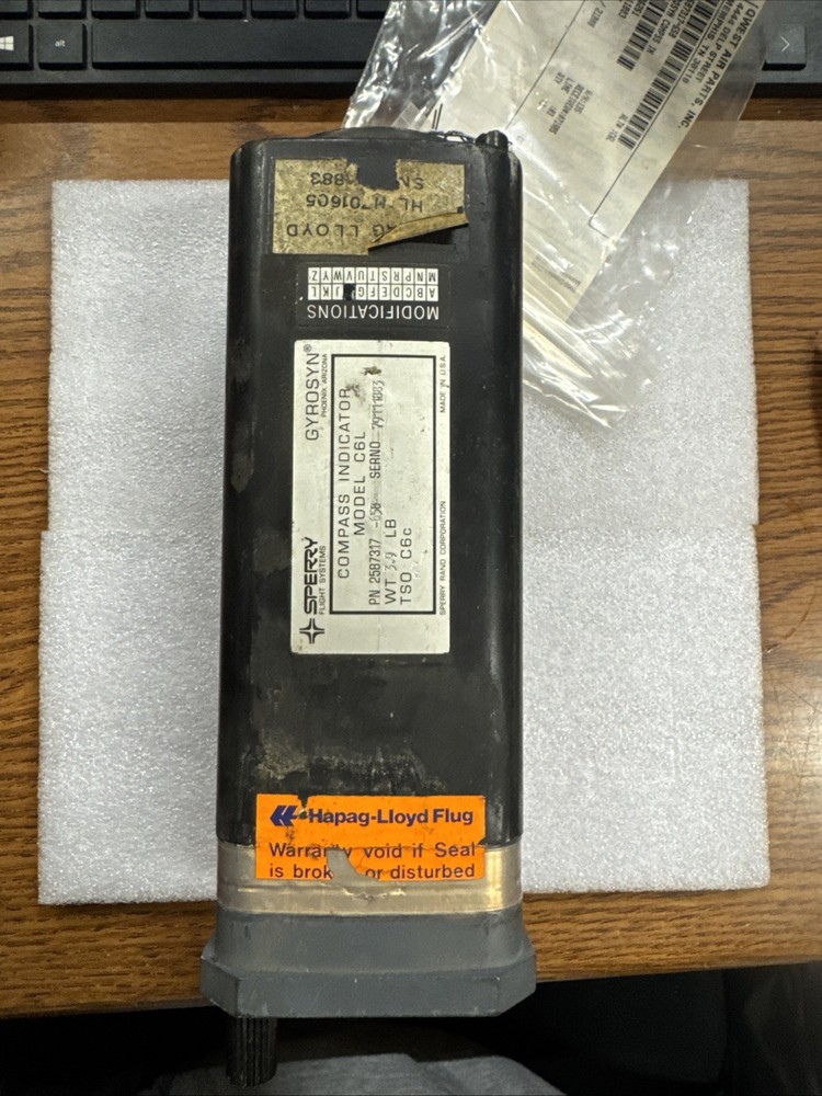 Gyrosyn Compass Indicator Gauge Sperry Flight Systems Model C6L bin12