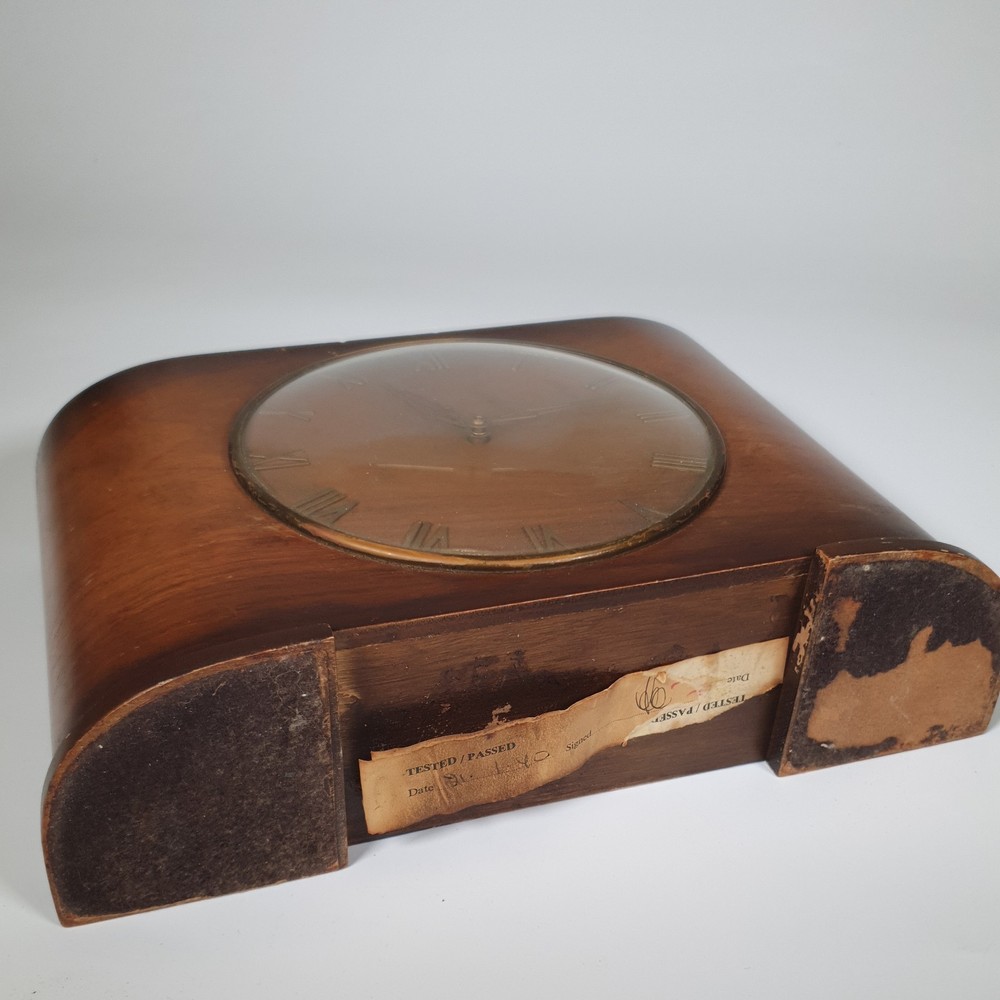 Vintage Mantel Clock insurance coin saving clock Collectable