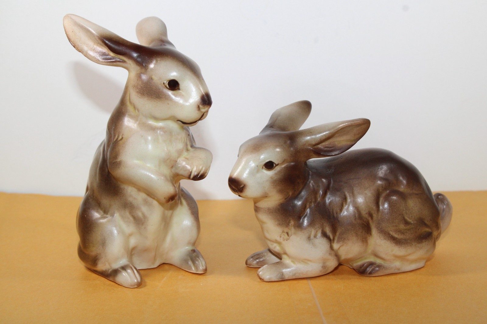 Vintage Ceramic Porcelain Rabbit Figurines Japan